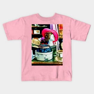 Vintage Pink Hat Kids T-Shirt